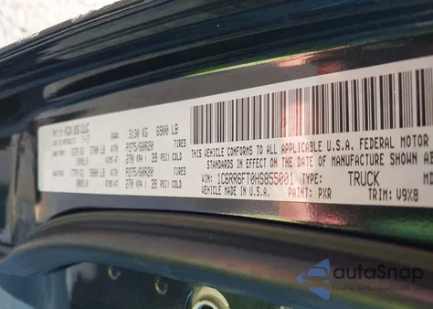 2017 Ram 1500 Express 4X2 6'4 Box z USA, uszkodzony, nr VIN 1C6RR6FT0HS855001